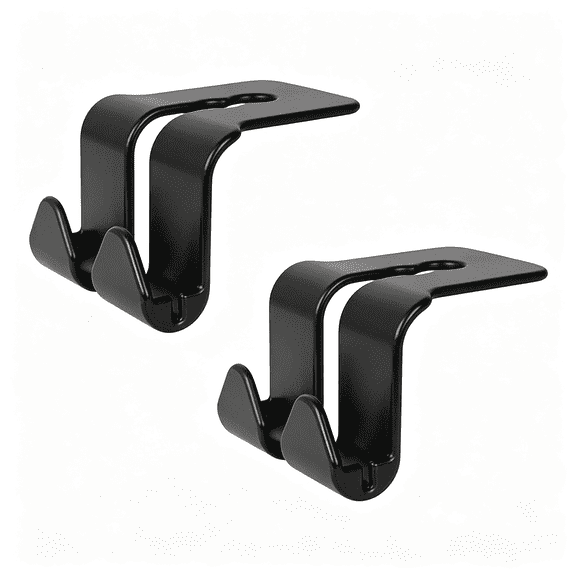 RIONIMA 2 Pcs Heavy Duty Seat Back Hook Organizer,Multi-Purpose Car Hanger for Purses,Snacks & Umbrellas,Universal Fit,Strong Purse Hook for Car