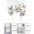 thumbnail image 6 of Pink Flowers Tie Up Curtains for Window, Thermal Insulated Balloon Shade Adjustable Rod Pocket Curtains Valance Panels for Kitchen Bathroom Cafe 42 x 45 Pastoral Spring Botanical Butterfly Plants, 6 of 6