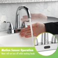 thumbnail image 4 of Juego central Faucet Homewerks 26-B423S-HW Touchless Chrome de 4 pulgadas, 4 of 8