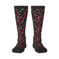 thumbnail image 1 of Fotbe Ripe Red Cherry Calcetas Divertidas Estampadas para Hombre y Mujer, Calcetas de Algodón hasta la Rodilla para Caminar, Correr, Enfermería y Embarazo, 1 of 6