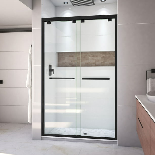 Semi Frameless Bypass Shower Door, Dreamline Infinity Z 44 To 48 Inch Frameless Sliding Shower Door