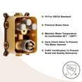 thumbnail image 6 of CASAINC 22'' Wall Mounted Round Dual Function Rain & Waterfall Shower System with Handheld Sprayer in Brushed Nickel, 6 of 10