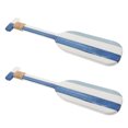 thumbnail image 1 of FONDOTIN Décorations de Rames de Plage pour la Maison 2 Pcs Rame en Bois Bleue Pendentif Suspendu Style Méditerranéen, 1 of 7