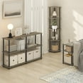 thumbnail image 3 of Furinno TURN-N-TUBE 3-Tier End Table Night Stand in Grey Oak, 3 of 8