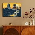 thumbnail image 4 of RKSupls Japanese Pagoda Garden Canvas Wall Art, Serene Traditional Asian Architecture Wall Decor Print, Modern Artwork for Living Room Bedroom Office Home Decor,16x12in, 4 of 6