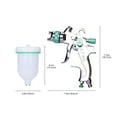thumbnail image 3 of 100Fens Car HVLP SprayGun With 3Nozzles and 600cc Cups,Car,Topcoat,Touch-Up, 3 of 9