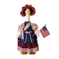 thumbnail image 3 of Porch Goose Outfits, Independence Day Goose Outfit Spring Costume Set, Dress with Straw Hat and Sunglasses for Lawn Patio Yard Outdoor Decor (#38), 3 of 10