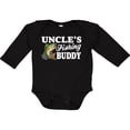 thumbnail image 3 of Inktastic Uncle's Fishing Buddy with White Text Boys Long Sleeve Baby Bodysuit, 3 of 5