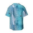 thumbnail image 2 of KLL Waves and Boats on the Beach Print Men's Shirt Short Sleeve Button Down Summer Cuba Beach Shirts- Large, 2 of 7