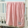thumbnail image 4 of CREVENT 30''X40'' Light Cozy Plush Fluffy Warm Fleece Stroller Baby Blanket for Girl Infant Toddler Crib Cot Stroller, Baby Birthday Pink Sheep, 4 of 6