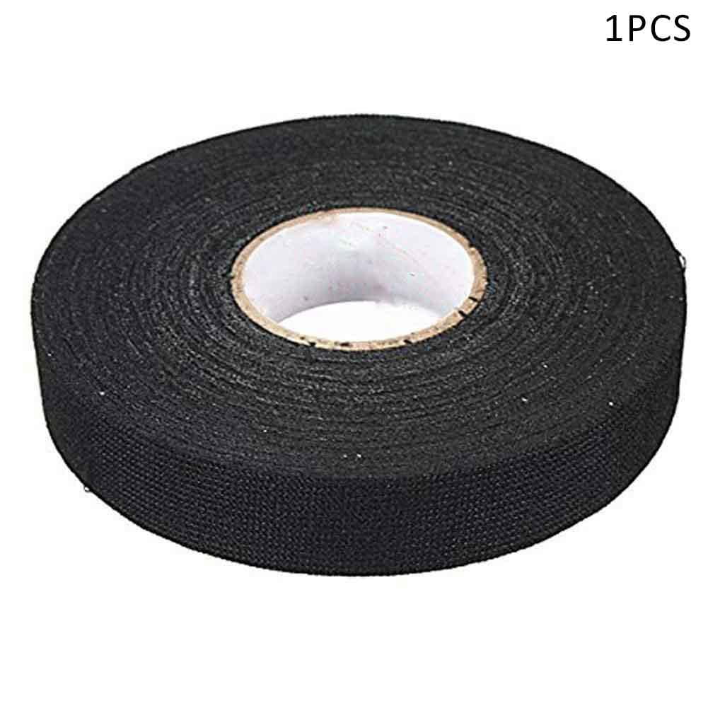 4X Adhesive Flannel Cloth Fabric Tape Cable Looms Wiring Harness 19mmx25m Black 