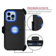 thumbnail image 5 of for iPhone 14 Pro Case, Heavy Duty Rugged Defender Case with [Belt Clip Holster] [Kickstand][Built-in Screen Protector], Shockproof Full Body Protection Kickstand Cover, Blue, 5 of 8