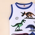 thumbnail image 6 of NIEWTR Toddler Clothes 2Pcs Sets Sleeveless Tank Tops and Shorts Summer Outfits Set Cute Infant Outfits 0-3T 12Months-5 Years Baby Boy Gift(A01-Blue,12-18 Months), 6 of 6