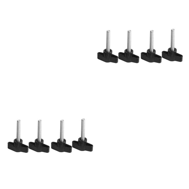 Kenally Perilla de sujeción de espárrago roscado Manija de sujeción en forma de T Perno de tornillo de metal Empuñadura de plástico, 4 piezas, Type2 NO2 Kenally CBP254792
