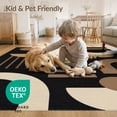 thumbnail image 4 of ODIKA 8'x10' Washable Area Rug Black Beige Geometric Design Elegant Abstract Art Inspired for Dining Room, Large Office, Lounge, Non-Slip Chair-Friendly Mat, 4 of 7