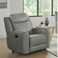 thumbnail image 6 of Roundhill Furniture Wesley 3-Piece Transitional Living Room Reclining Set, Sofa Loveseat and Recliner, Gray, 6 of 15