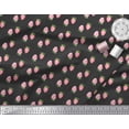 thumbnail image 3 of Soimoi Black Silk Fabric Strawberry Fruit Decor Fabric Printed Yard 44 Inch Wide, 3 of 3