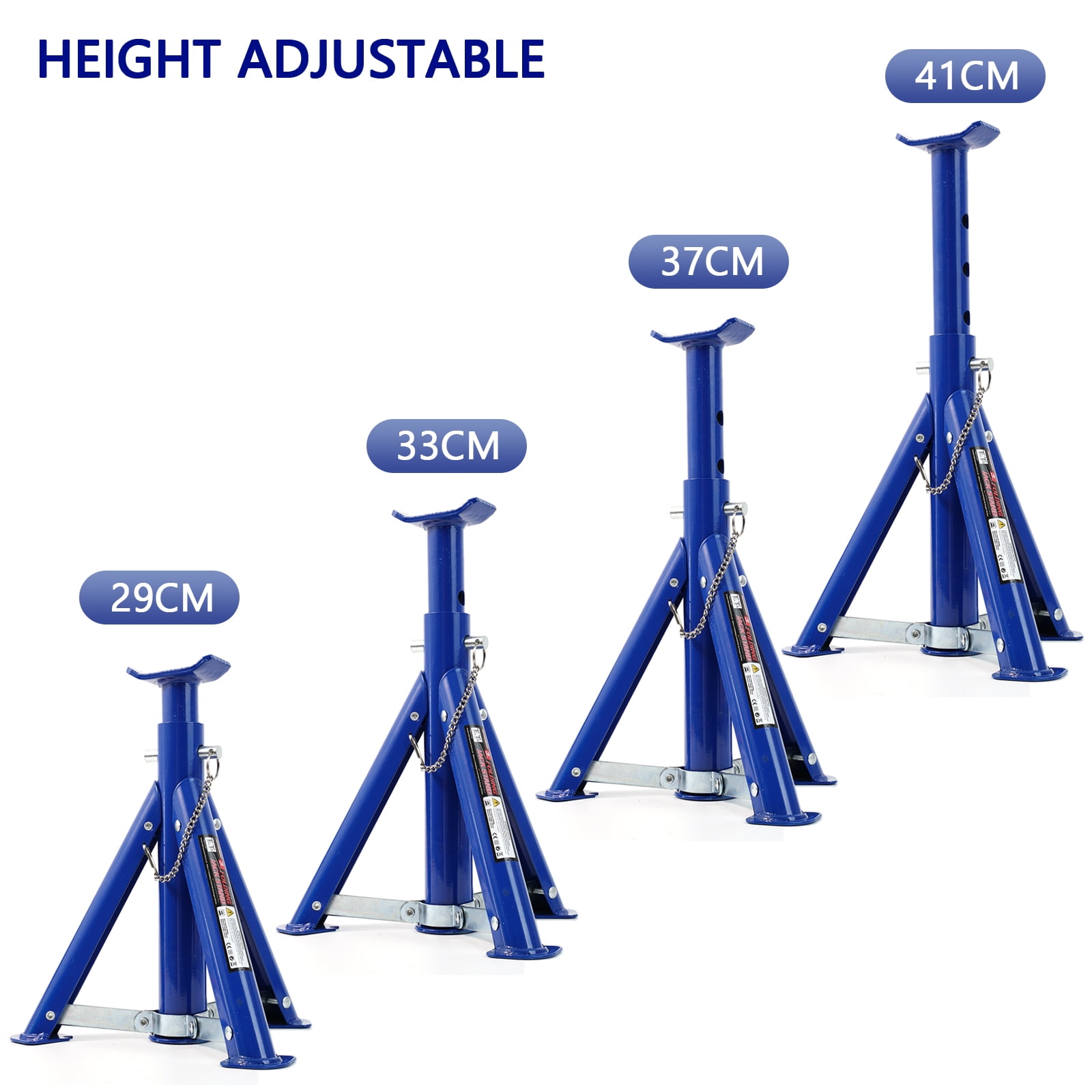 AUTOXBERT 2 PCS 3 Ton Car Jack Stands Lift Heavy Duty Vehicle Support Durable Axle Jack