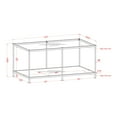 thumbnail image 5 of Furniture of America Tenne Glass Top Coffee Table, Champagne, 5 of 5