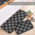 thumbnail image 5 of 2-Piece Kitchen Mat Set Non Slip Washable Floor Mats Decorative Rugs for Kitchen Sink Laundry Lace Pattern with Snowflakes, 5 of 7