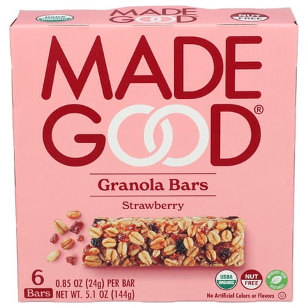 (Pack Of 6) Madegood Bar Granola Strawberry 5.1 Oz