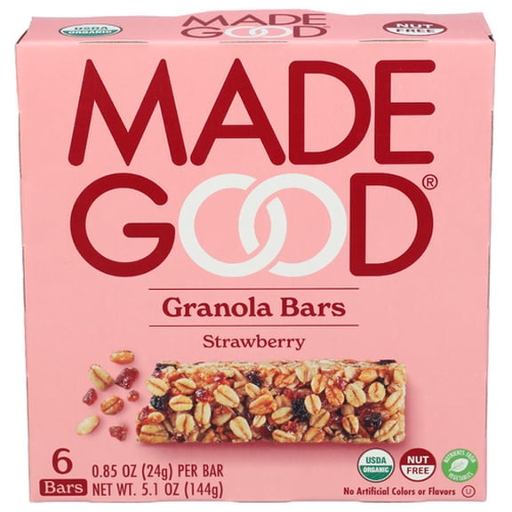 (Pack Of 6) Madegood Bar Granola Strawberry 5.1 Oz