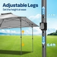 thumbnail image 4 of SPECSTAR Pop Up Gazebo 13x13ft Outdoor Canopy Tent with Mosquito Netting and Center Lock, Instant Outdoor Canopy 2-Tiered Vented Top 3 Adjustable Height for Patio Garden Backyard, Gray, 4 of 8