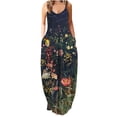 thumbnail image 1 of Robe Grande Taille pour Femmes Sans Manches Bohème Ample Longue Maxi Robes Été Décontractée Robe de Plage, 1 of 4