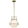 thumbnail image 2 of Nuvo Lighting Valdora 1 Light Pendant - 14 Inches - Natural Brass Finish - White Opal Glass - Natural Brass, 2 of 17