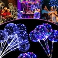 thumbnail image 2 of Kit de globos inflables transparentes luminosos coloridos con luz LED Bobo y palo para decoración de fiestas de cumpleaños y bodas de Navidad, 2 of 5