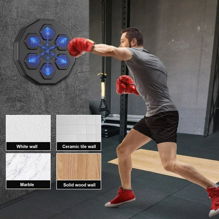Untica Music Boxing Machine, Smart Bluetooth Connection Boxing Equipment,  Fight Reaction Training Boxing Pad, Release Pressure Wall Mounted Punching  Equipment with Boxing gloves 