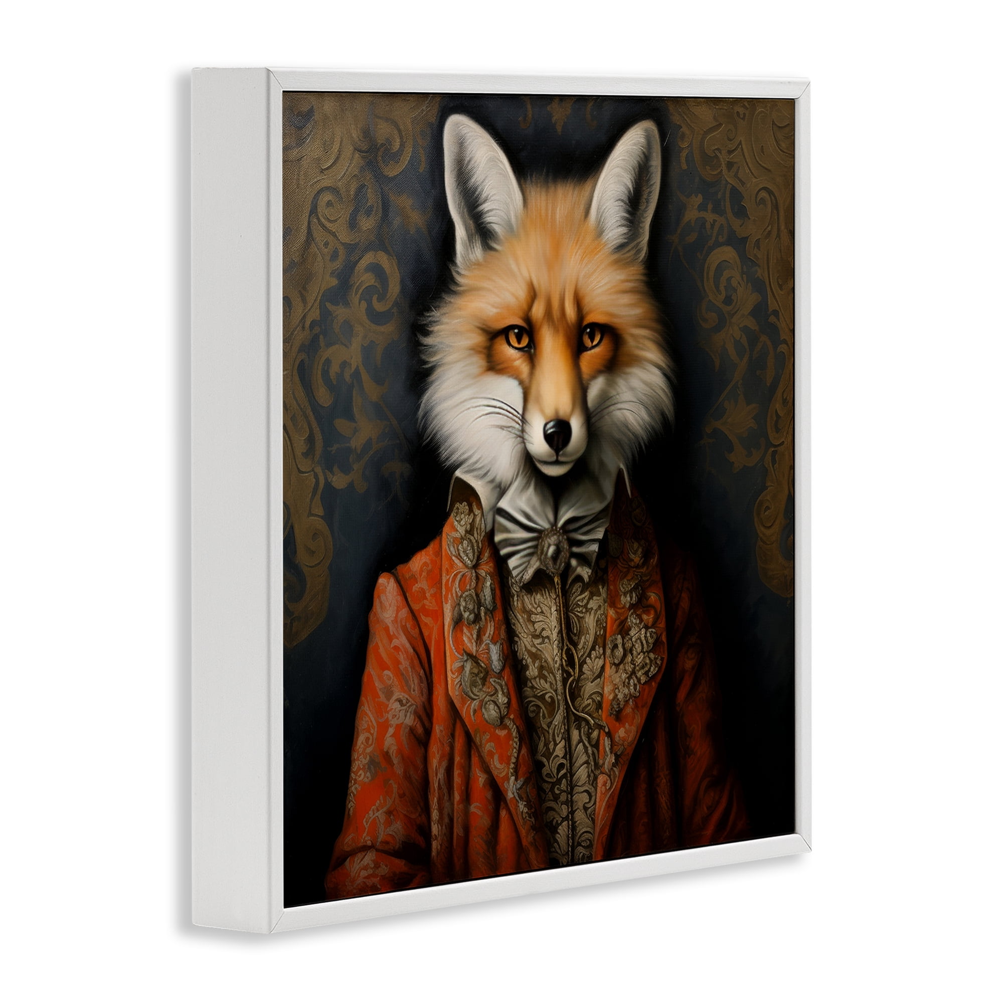 Stupell Industries Mystical Metamorphosis Fox White Framed Giclee Art, design by Lazar Studio