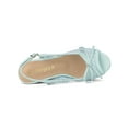 thumbnail image 4 of BLISSFUL STEP Women's Shoes Floral Lace Platform Peep Toe Wedge Heel Sandals Light Blue 8, 4 of 7