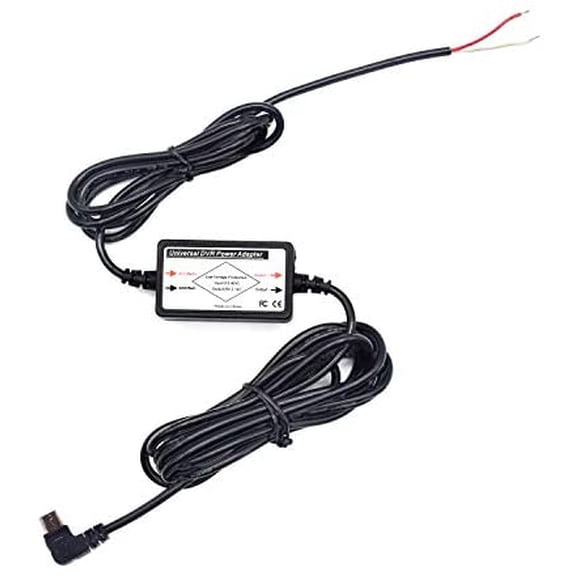 DC 12V to 5V Micro USB Cable Right Angle Plug, Dash Cam Hardwire Kit Micro USB Charger Car Direct Wired Charging Cable