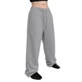 thumbnail image 5 of Muxikeji Clothes Mens Split Hem Back Pocket Casual Long Pants Comfort Loose Fit Breathable Daily Streetwear Trousers, 5 of 9