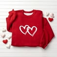thumbnail image 2 of TEAJOPSUU Kids Valentines Sweatshirt Boys Girls Long Sleeve Crewneck Pullover Heart Graphic Shirt Kids Winter Warm Shirt Sweater 1-13 Years,L-Red, 2 of 5