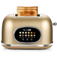 thumbnail image 2 of Roter Mond 2 Slice Toaster Smart Touch Screen, Retro Stainless Steel Bread Toaster with Digital Timer, Sleep Mode, Bagel, Cancel, and Defrost Functio, 2 of 9