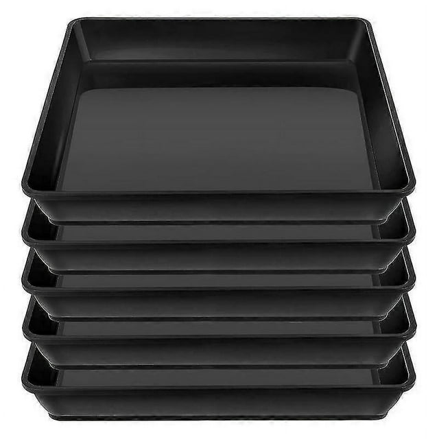 5Pcs Square Flower Pot Trays Plastic Catch Excess Water Soil Spills for Flower Pot Tray Indoor Plant