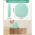 thumbnail image 2 of Wattne Travel Mirror with Light, Rechargeable 1x/10x Compact Magnifying Mirror, Dimmable Pocket Mirror,Handheld 2-Side Mirror with Light,3.5inch Travel Size,Portable for Handbag,Purse,Gift,Cyan, 2 of 6