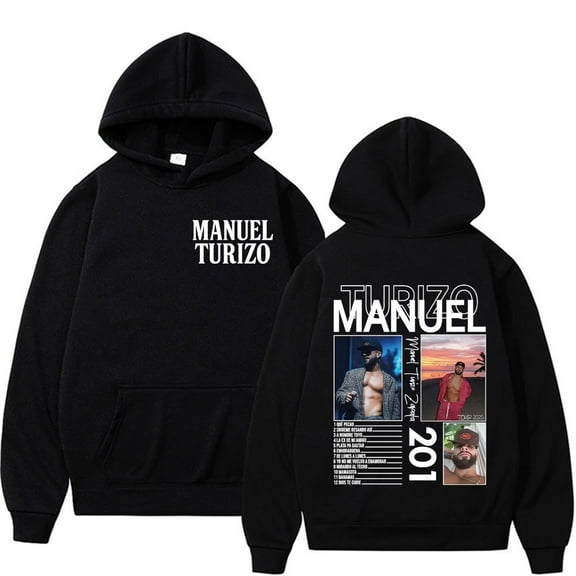 Manuel Turizo Inspired 201 Tour 2025 Hip Hop Hoodie - Unisex Oversized Long Sleeve Fall/Winter