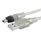 Insten 2x 1.8m USB 2.0 to 4 Pin Firewire IEEE 1394 Cable 6'