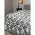 thumbnail image 2 of Abstract Down Alternative Comforter, Modern Composition of Intricate Circles Connected on Horizontal Waves, Microfiber Quilt for All Season, 5 Sizes, Charcoal Grey and White, by Ambesonne, 2 of 3