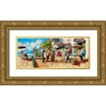 thumbnail image 1 of West, Ronald 32x16 Gold Ornate Wood Framed with Double Matting Museum Art Print Titled - Tango At Cafe da Vinci, 1 of 4