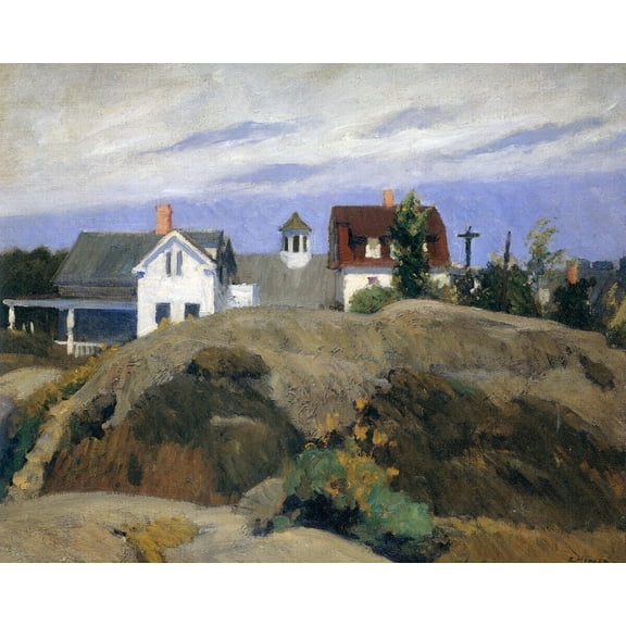 Ed Hopper- Rocks And Houses - CANVAS OR PRINT WALL ART