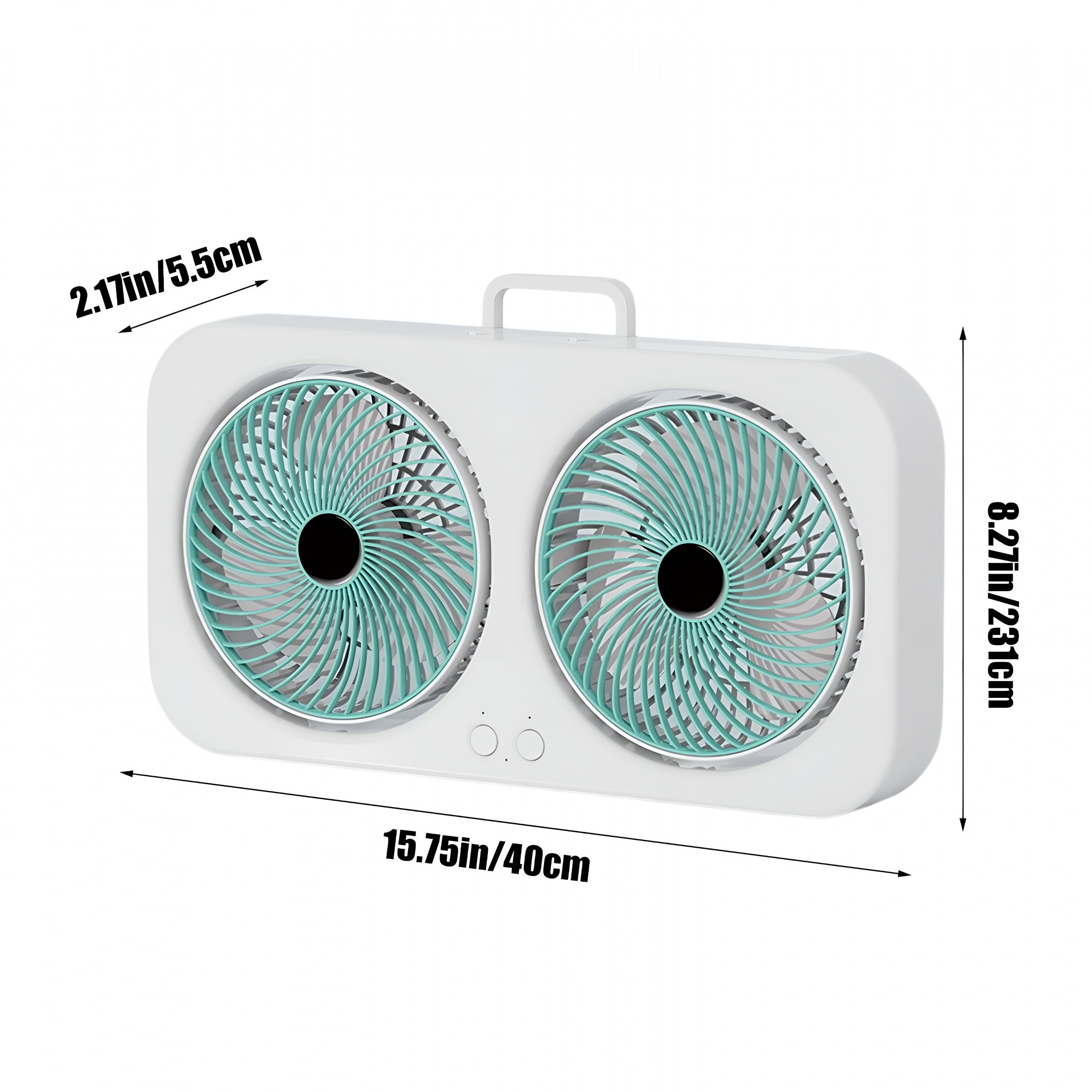 VANIDO Twin Window Fan with Hook 3 Levels Adjustable Window Fans Two-way Wall Mountables Desktop Portable Fan for Home,Kitchen,Bedroom,Office