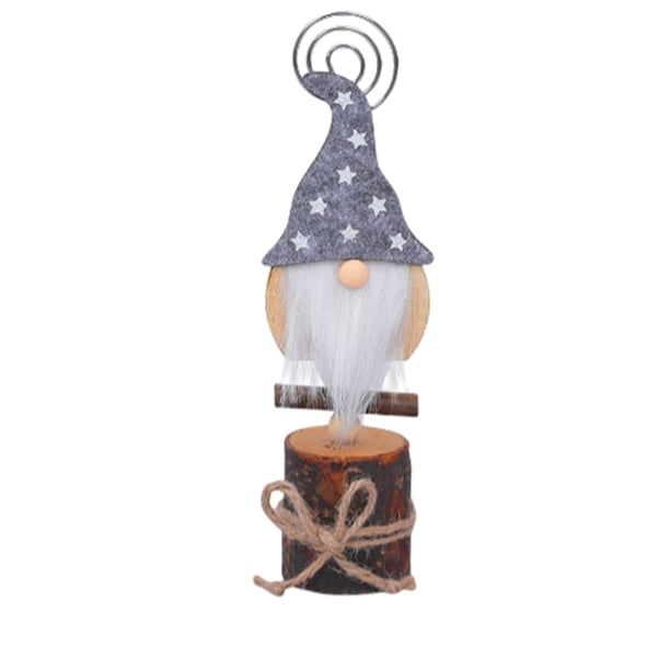 Muñeco de gnomo Bewildely adorno de Navidad diseño Patrón corazón gris