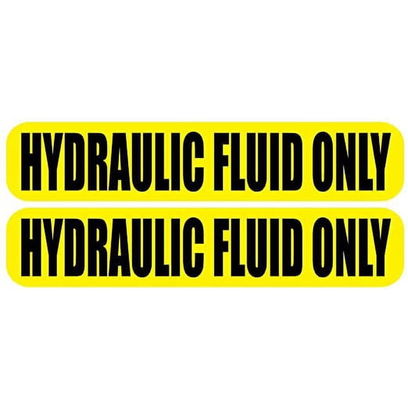 Pair HYDRAULIC FLUID ONLY Decals / Stickers / Labels / Markers Fuel Gas
