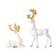 thumbnail image 1 of Monstrate navideña de reno Los materiales exquisitos y de resina agregan encanto a las figuras navideñas de reno caseras Decoración del hogar blanco, 1 of 6