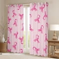 thumbnail image 2 of Castle Fairy Breast Cancer Curtains Pack of 2 (42x84 Each),Kawaii Ribbon Curtains Blackout, 2 of 6