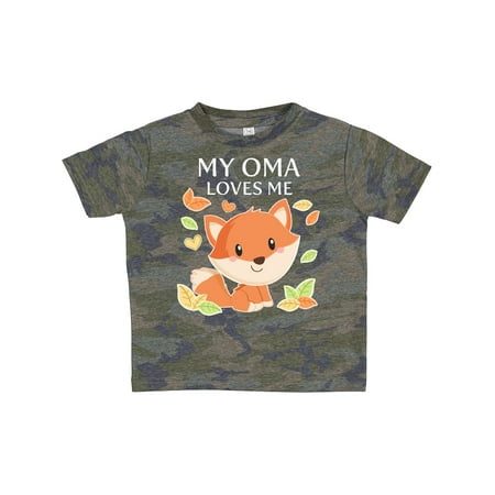 

Inktastic My Oma Loves Me- Little Fox Gift Toddler Boy or Toddler Girl T-Shirt
